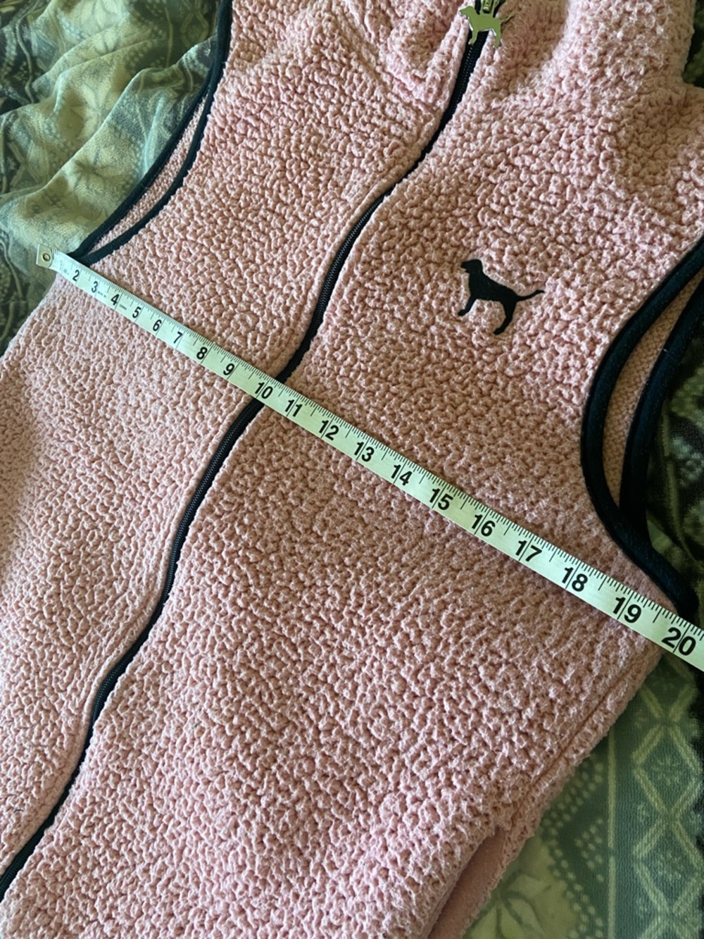 PINK Victoria Secret Sherpa Full Zip Vest Smoky Rose Limited Edition Size Small - Picture 10 of 10